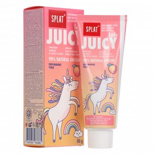 Зубная паста детская SPLAT JUICY LAB Персиковое чудо, туба, 80 г