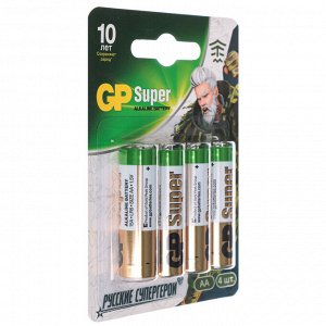 GP Super BY Герои Батарейки 4шт, тип АА, 15AGM-2CR, BL