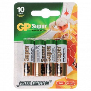 GP Super BY Герои Батарейки 4шт, тип АА, 15AGM-2CR, BL