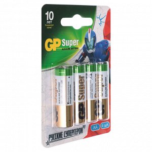 GP Super BY Герои Батарейки 4шт, тип АА, 15AGM-2CR, BL
