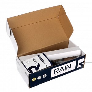 RAIN Смеситель для ванны Уран, прямой излив 30см, кран-буксы 1/2, душ. набор, крест, латунь, хром