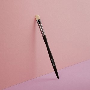 ЮНИLOOK Кисть для нанесения и растушевки сухих и кремовых текстур, иск.ворс, дерево, металл, 15,4см