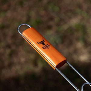 GRILLBOOM Решетка-гриль хром., 66х(24х30х4)см, веер 22х32см