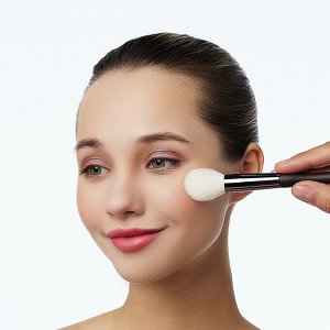 ЮНИLOOK Кисть для хайлайтера, натуральный ворс, металл, дерево, 17,5см