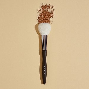 ЮНИLOOK Кисть для румян и сухих текстур, натуральный ворс, дерево, металл, 18см