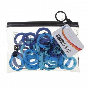 ЮНИLOOK Резинки для волос 30шт, d3,5см, полиэстер, 5 миксов цветов, ACS-88
