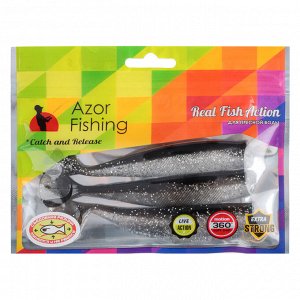 AZOR FISHING Приманка мягкая Виброхвост 4.5, силикон Премиум, 110 мм, 3 шт. в уп., микс цветов