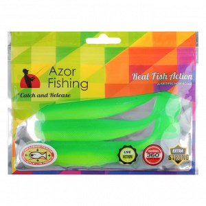 AZOR FISHING Приманка мягкая Виброхвост 4.5, силикон Премиум, 110 мм, 3 шт. в уп., микс цветов