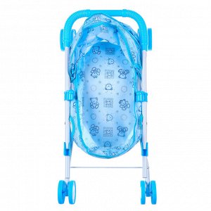 ИГРОЛЕНД Коляска люлька складная, ABS, сталь, полиэстер, 28х54х48см