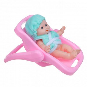 ИГРОЛЕНД Пупс в переноске, PP, 10х16х8см, 3 дизайна