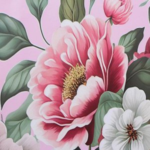 Пакет подарочный бумажный, 26x32x9 см, цветочный узор, 128 гр, 4 дизайна