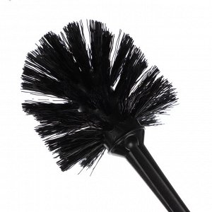 Ёрш для туалета "Tule" Full Black, без подставки, пластик, чёрный, щетина чёрная