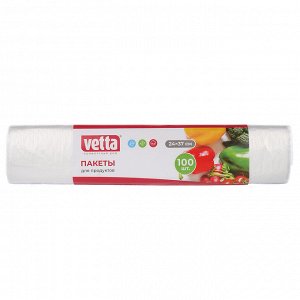 VETTA Пакеты для продуктов, 100шт, 24x37см, в рулонах