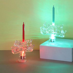 FNtastic Набор свечей для торта с подставкой с подсветкой LED, 3 цвета