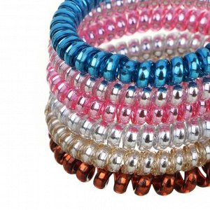 ЮНИLOOK Резинки-пружинки 6шт, d5см, пластик, 6 цветов, ACS-57