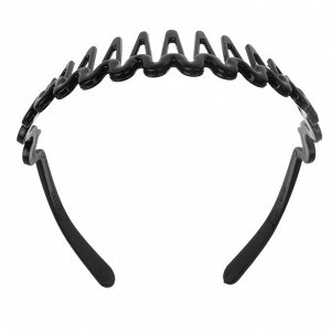 ЮНИLOOK Ободок для волос, 3,5см, пластик, черный, ACS-39