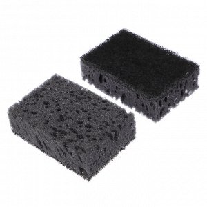 BY Русские Супергерои Набор губок для мытья посуды BLACK, 12 шт, 9,8x6,5x3,1 см, корал