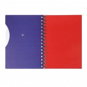 Ледибаг/Супер-Кот Записная книжка А5, 96л., тв.обл., спираль, окно, вращ.элемент, серия "Кор", 2 диз