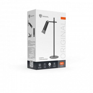 BY Лампа 3в1 с магнитным креплением 12 LED, питание USB, 4Вт, 200Лм, 1200 мАч, зажим, штатив, чёрная