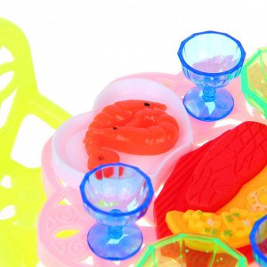 ИГРОЛЕНД Набор мебели и посуды для кукол, ABS, 12х12х9см