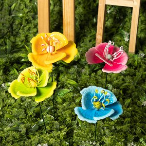 INBLOOM Фигурка на стержне Цветок 12,5х12,5х64см, металл, пластик