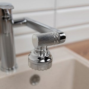 СоюзКран Смеситель для кухни и раковины с вращением на 360 градусов, картридж 35мм, хром, цинк