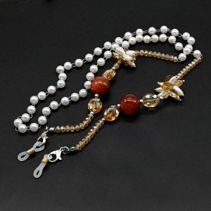 Цепочка для очков с сердоликом, 78см