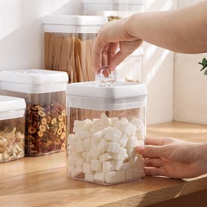Банка для хранения сыпучих продуктов с крышкой, 900 мл