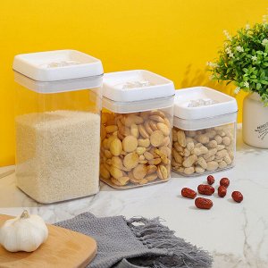 Банка для хранения сыпучих продуктов с крышкой, 900 мл