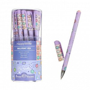 Ручка шариковая HappyWrite "My Sweet.Зефирки", 0,5 мм, синие чернила