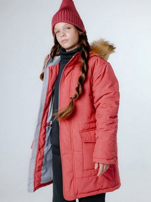 Куртка зимняя School клубника