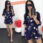 Комбинезон женский с цветочным рисунком