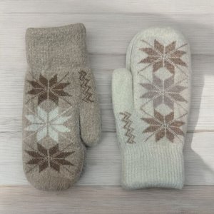 Варежки двойные мягкие ангора