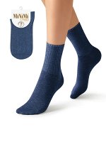 COTONE 1203 Носки женские (MINIMI)  хлопок всесезонные эласт. из меланжа с широкой резинкой