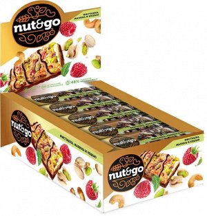 Nut&Go Батончик "Фисташка, малина и кешью" 18 шт по 36 г