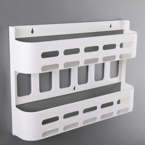 Органайзер навесной для специй IDEA, 38x7.5x27 см, пластик, белый