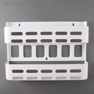 Органайзер навесной для специй IDEA, 38x7.5x27 см, пластик, белый