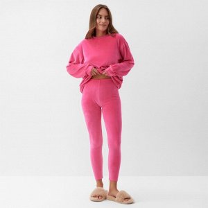 Костюм женский (свитшот, леггинсы) KAFTAN Plushy, фуксия