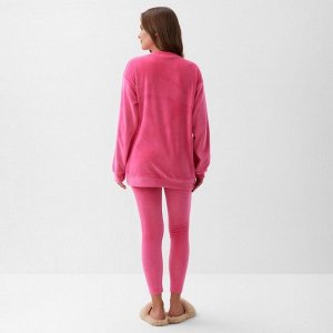 Костюм женский (свитшот, леггинсы) KAFTAN Plushy, фуксия