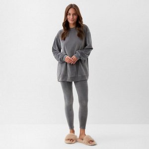 Костюм женский (свитшот, леггинсы) KAFTAN Plushy, серый