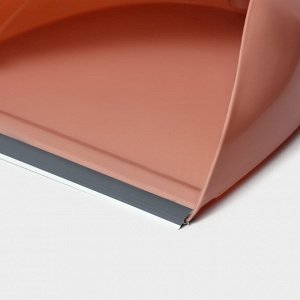 Щётка для пола Доляна: щётка 23x88 см, совок 26x26x73 см, бежевая