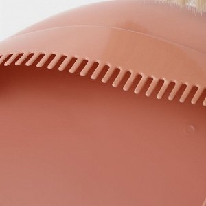 Щётка для пола Доляна: щётка 23x88 см, совок 26x26x73 см, бежевая