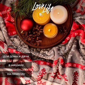 Плед LoveLife «Новогодний узор» 200х220 см,100% п/э, велсофт 280 гр/м2