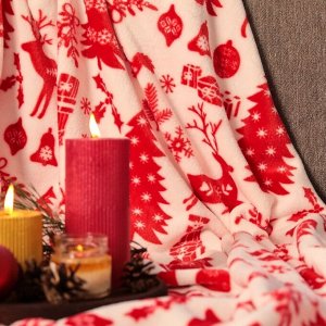 Плед LoveLife «Новогодний лес» 150х200 см,100% п/э, велсофт 280 гр/м2