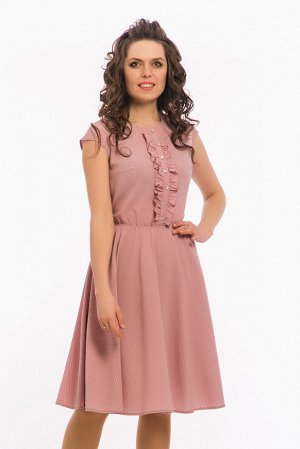 Платье, П-507/6  розовый/молочный