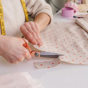 Ножницы закройные, скошенное лезвие, 8.5", 20 см, цвет бронзовый