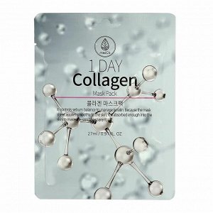 MedB Тканевая маска для лица с коллагеном Collagen Mask Pack 1 Day, Ю. Корея, 27 г