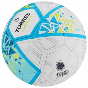 Футбольный мяч TORRES Junior-5, F323805, ручная сшивка, 32 панели, р. 5, PU