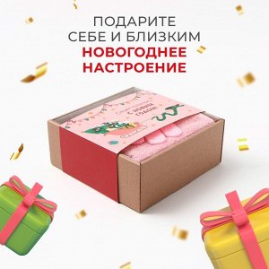 Новый год. Символ года. Змея. Подарочный набор Этель "Весёлая компания" полотенце 30х60см и аксс (5 предметов)