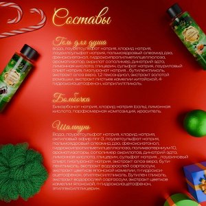 Новогодний подарочный набор косметики «Снежные сказки» для душа и ванны, зеленая серия